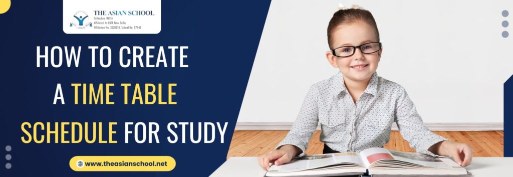 Study Time Table Schedule