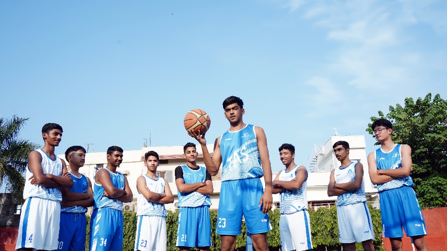 The Asian School student playing Basketball